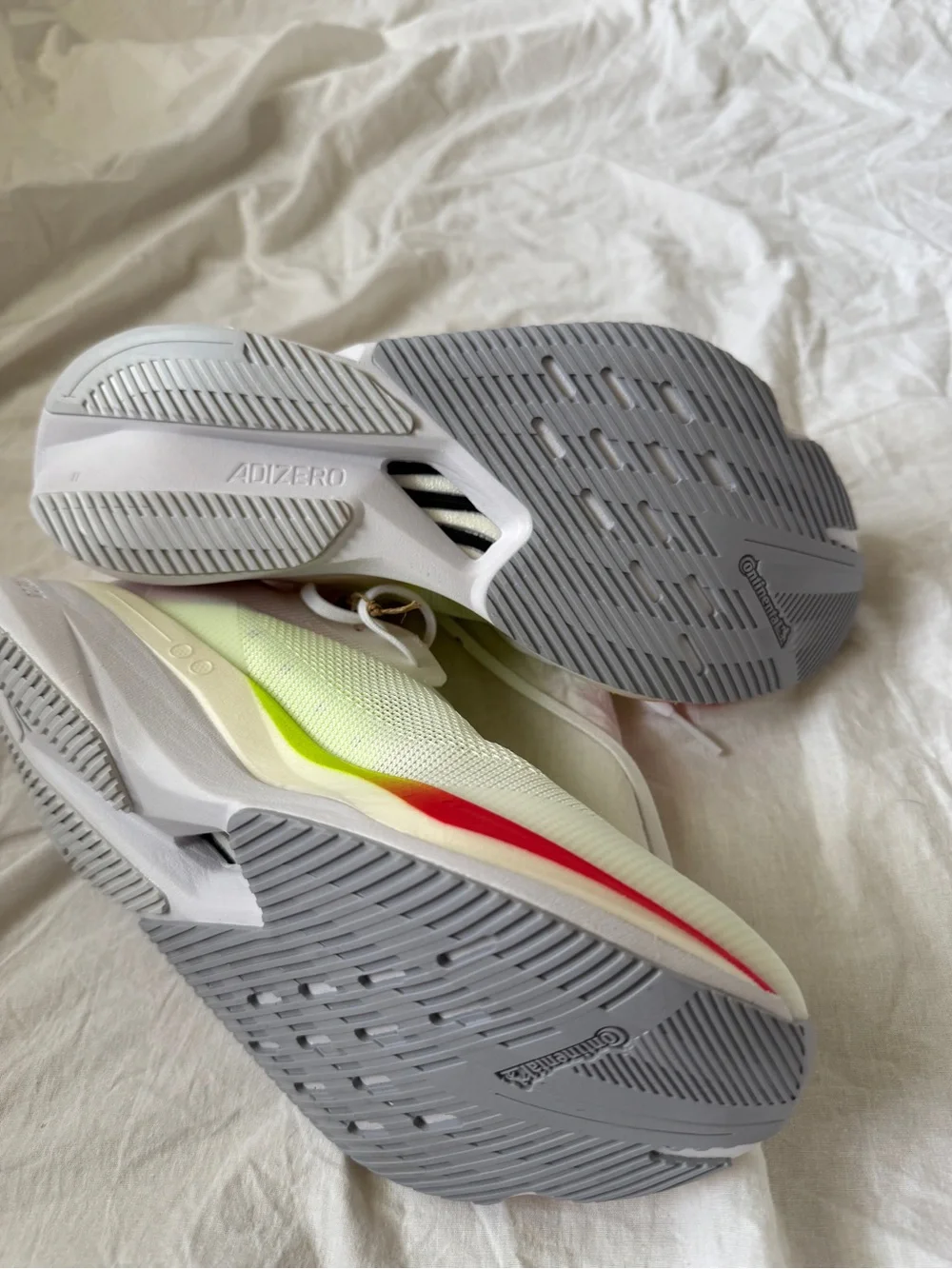 adidas adizero Boston 12 Neon Yellow, Red & Black Lightstrike Pro Running Shoes
